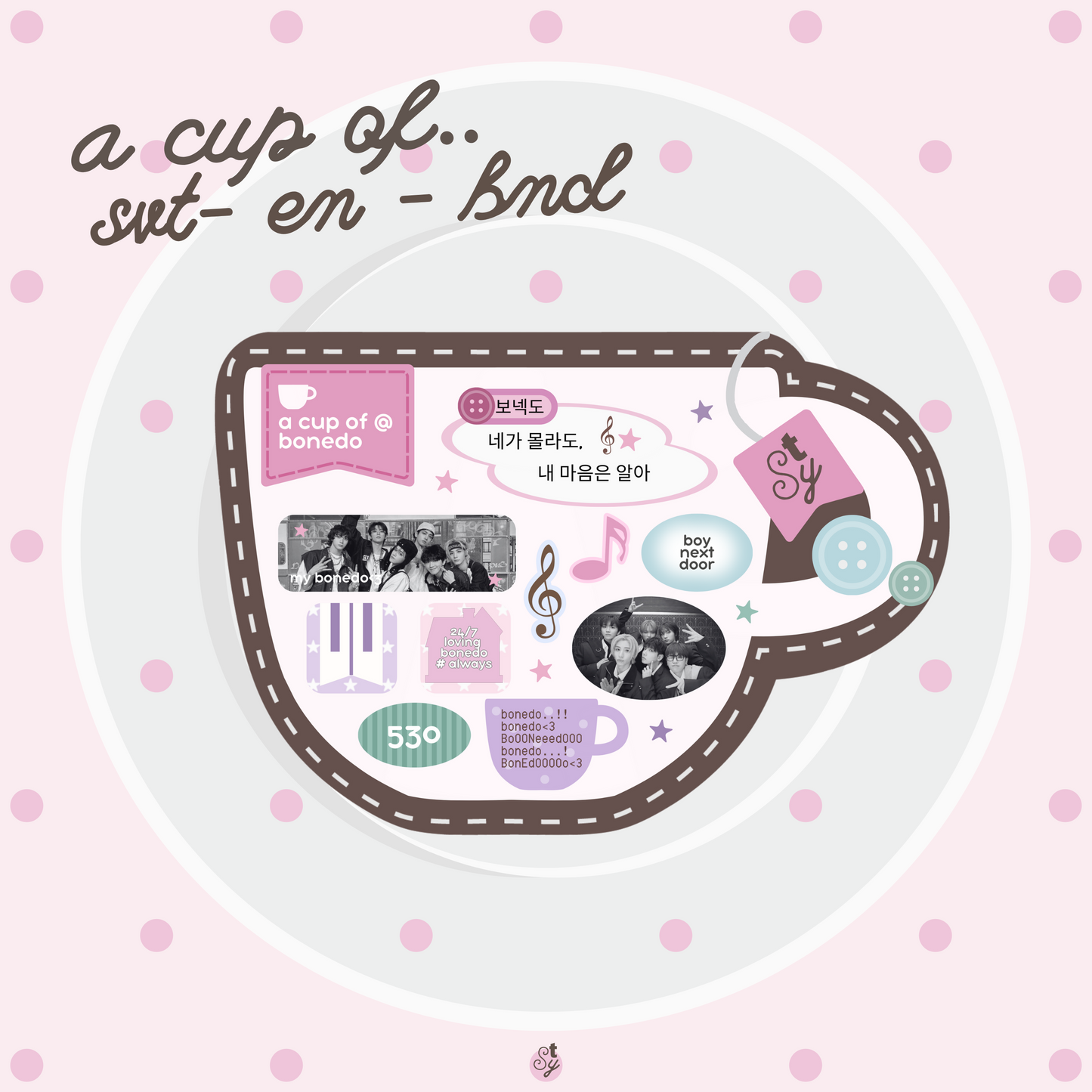 A Cup of BoyNextDoor Sticker Sheet