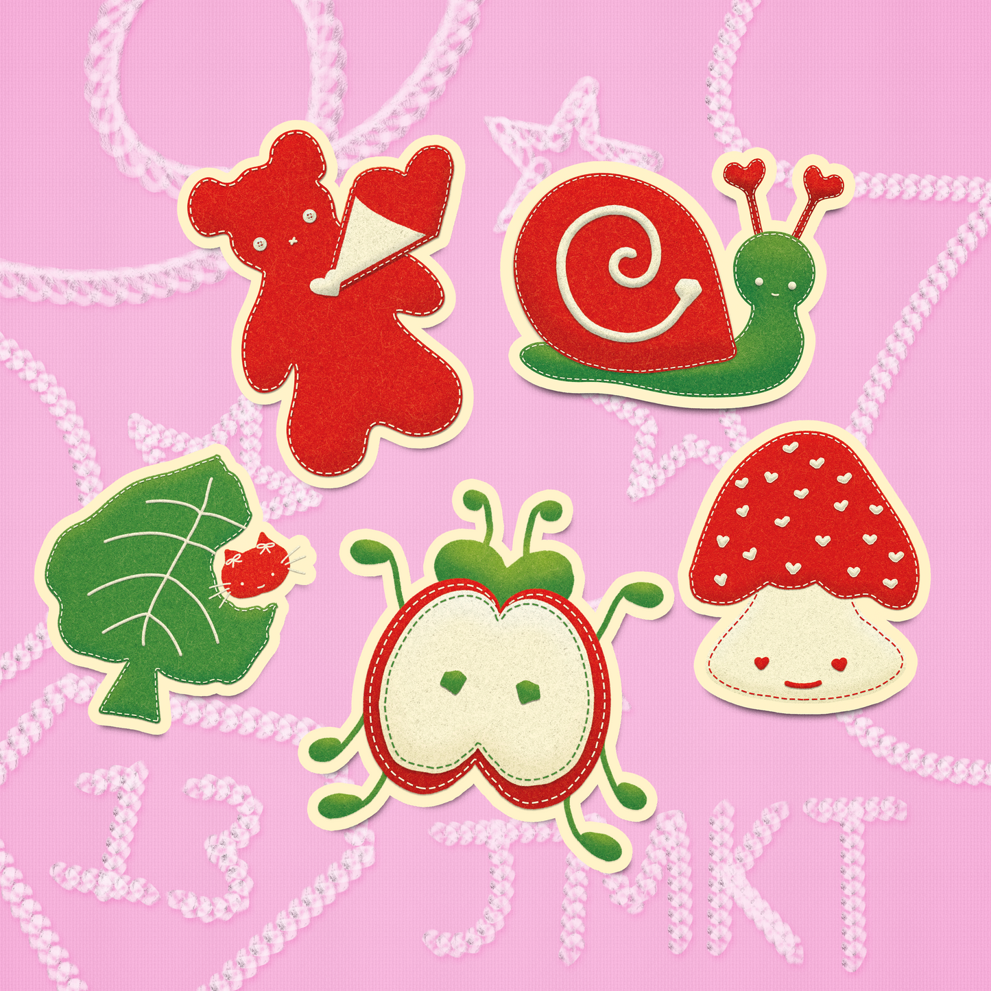 Quilt & Patchwork Felt Sticker Pack