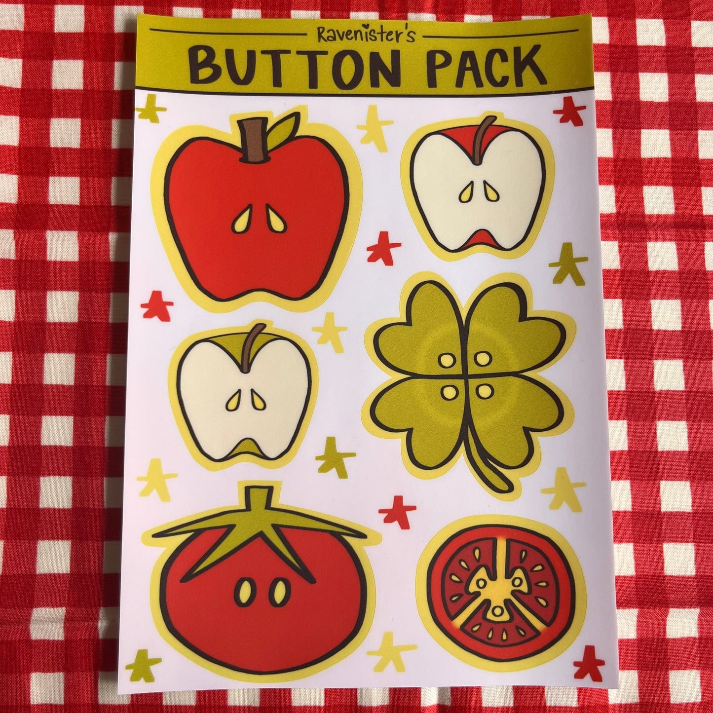 Button A5 Sticker Sheet