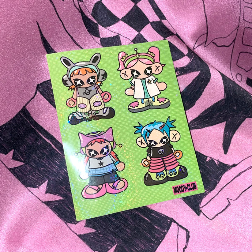 Galactic Girls Sticker Sheet