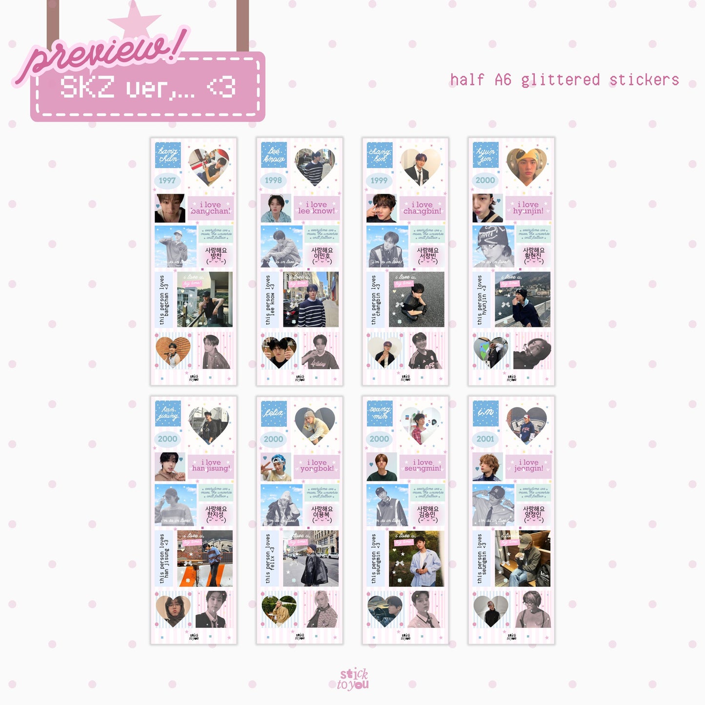 This Person Loves U Sticker Sheet - Stray Kids