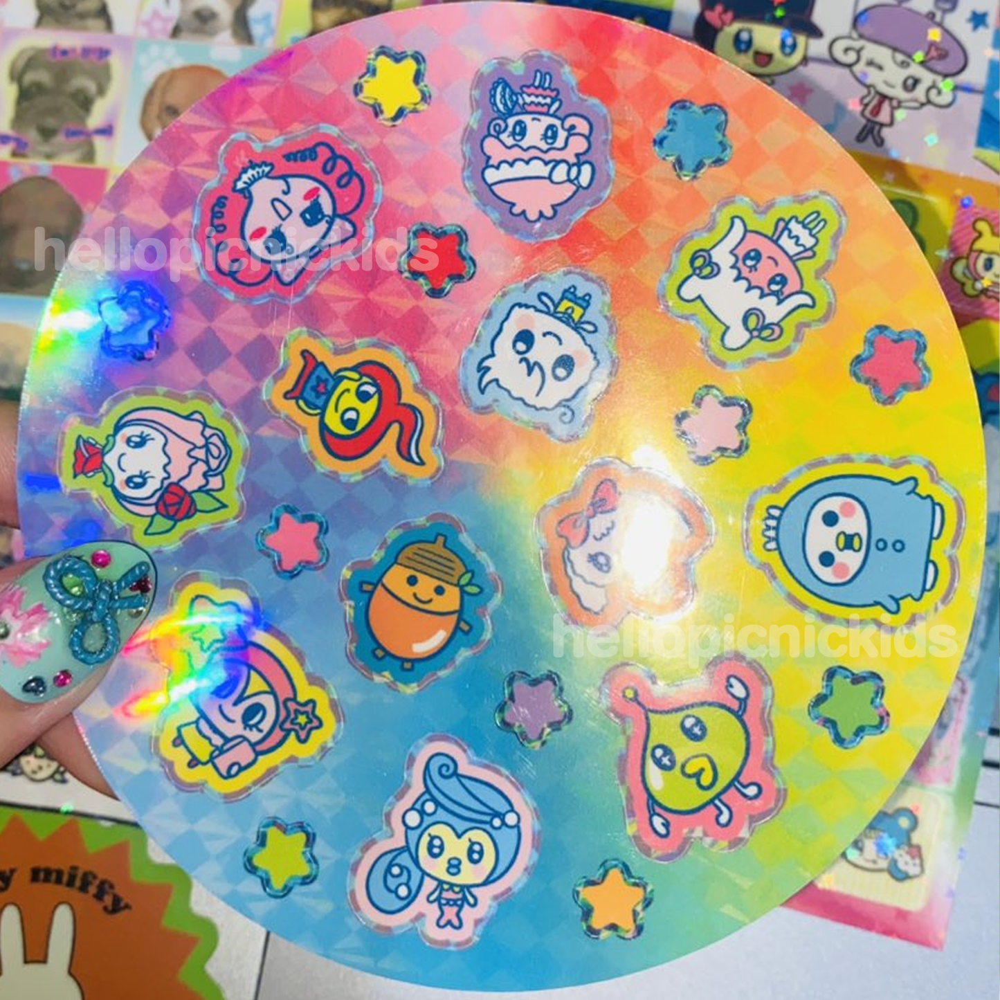 Tamagotchi Circle Sticker Sheet