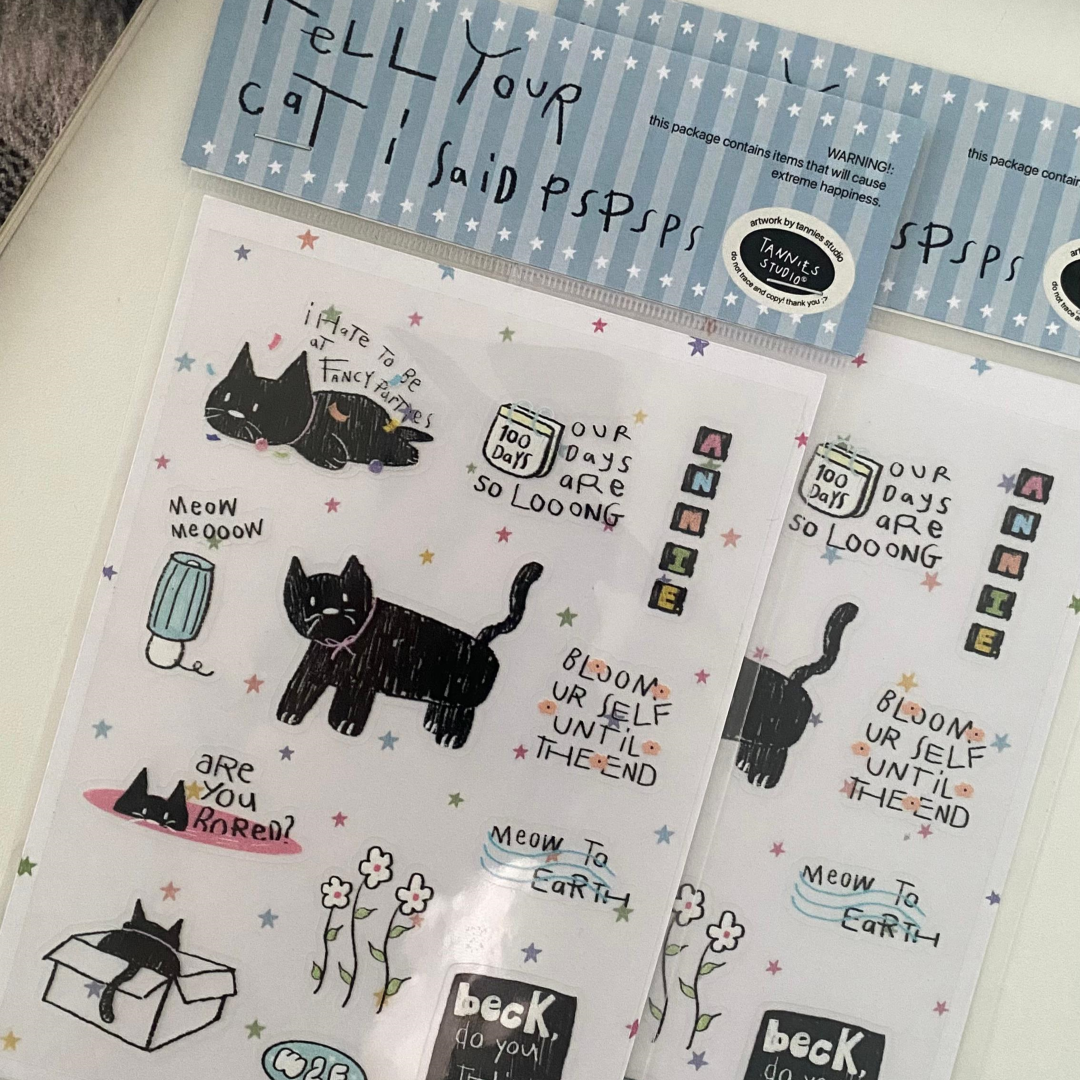 Tell Your Cat I Said Pspsps Sticker Sheet
