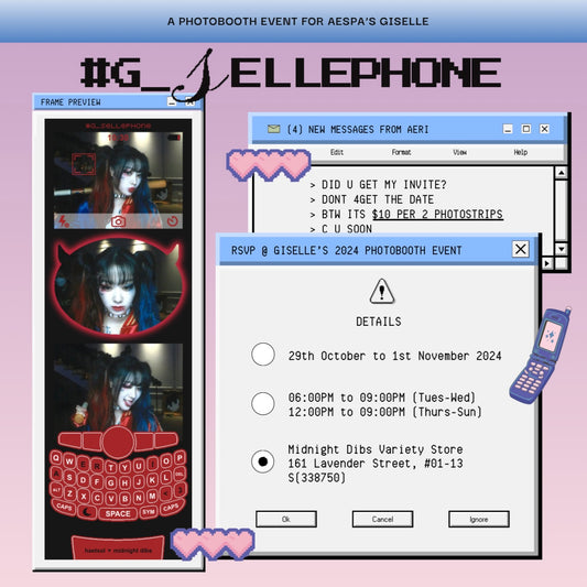 Photomatic Frame: #G_SELLEPHONE - Aespa Giselle Birthday Event