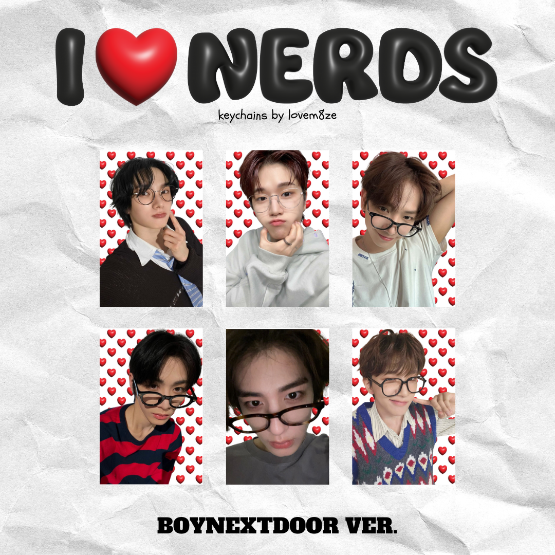 I Love Nerds Keychain - BoyNextDoor