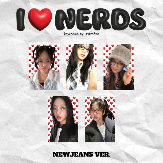 I Love Nerds Keychain - NewJeans