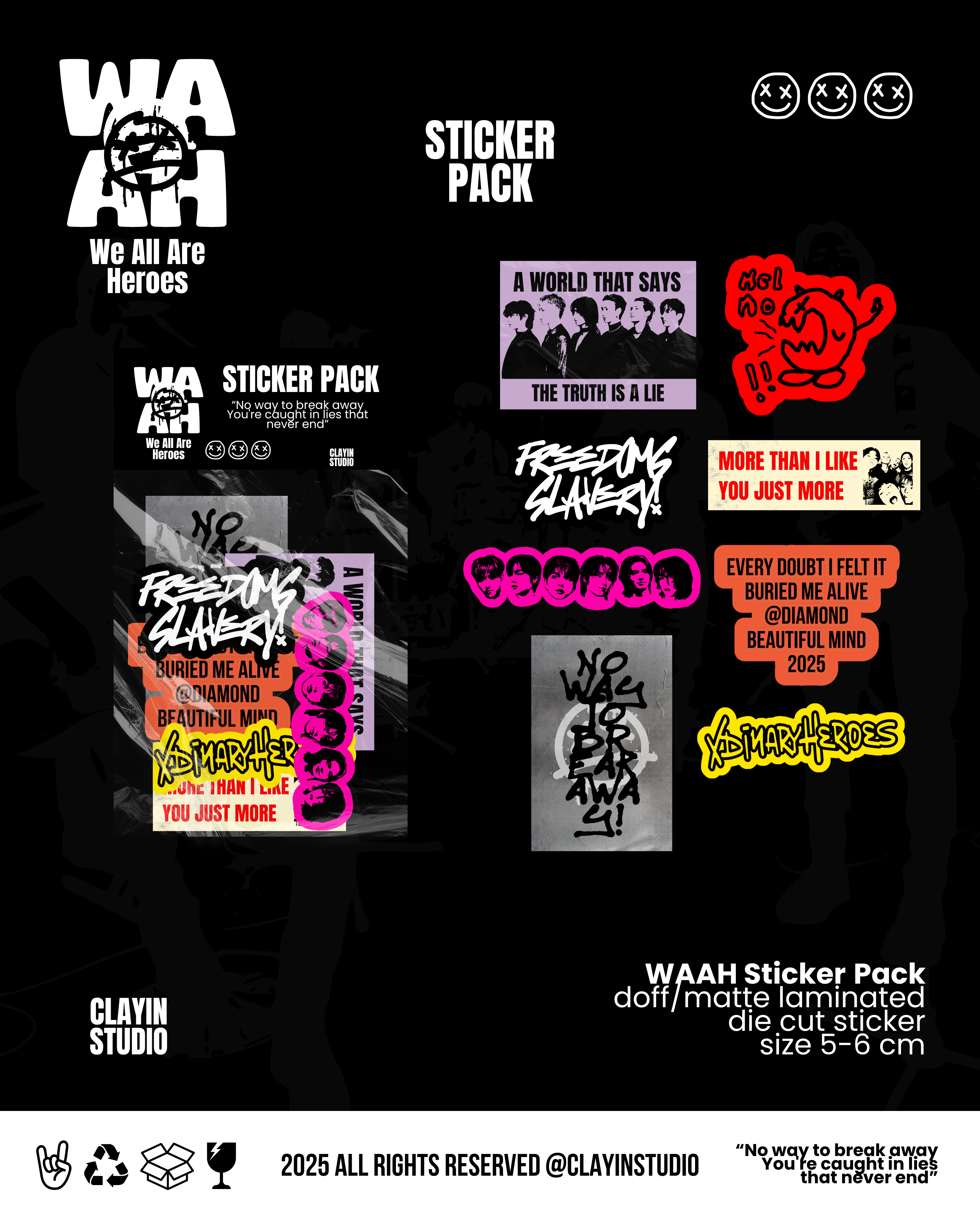 Xdinary Heroes WAAH Sticker Pack – Midnight Dibs