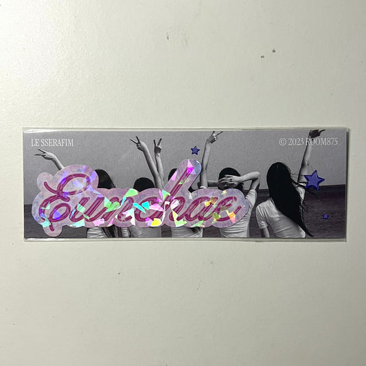 room 875 eunchae (lesserafim) hologram sticker