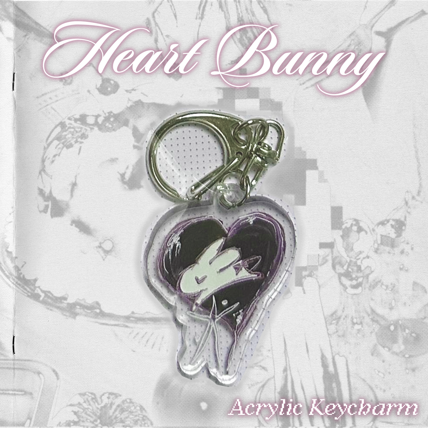 Heart Bunny Keychain