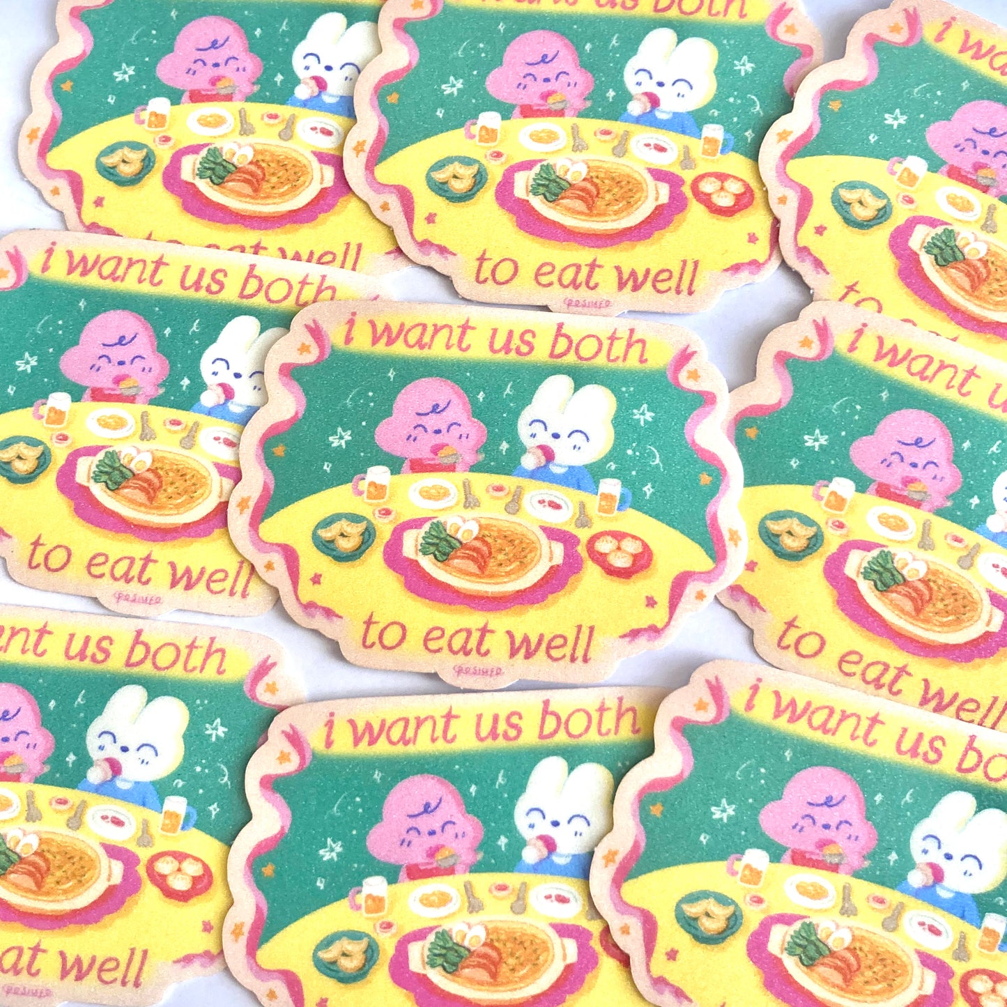 I Want Us Both To Eat Well Sticker