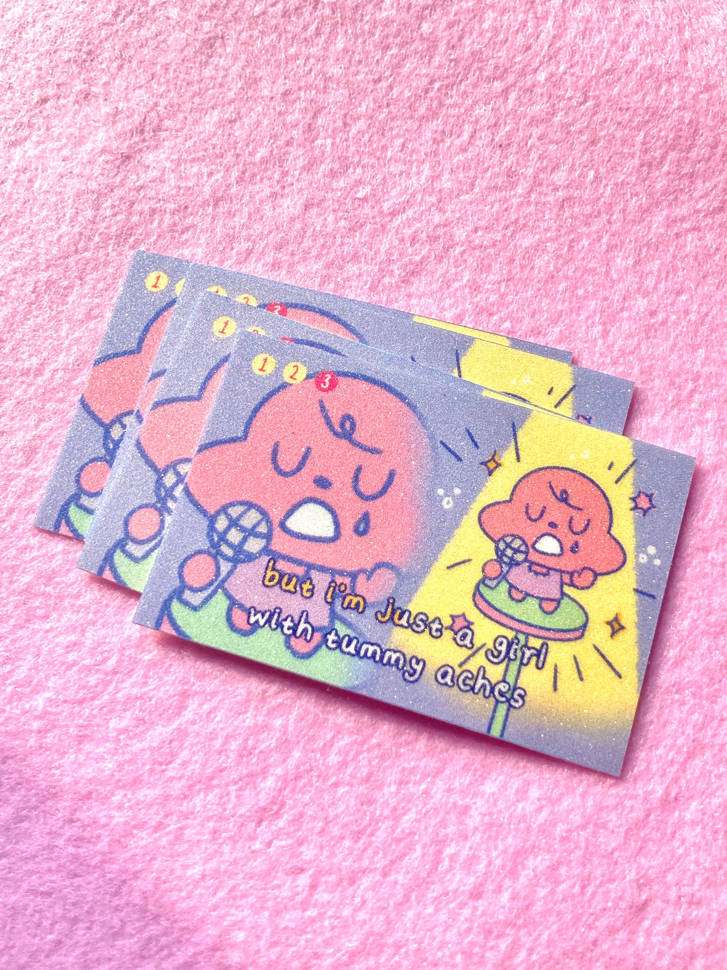 Girl Tummy Aches Sticker