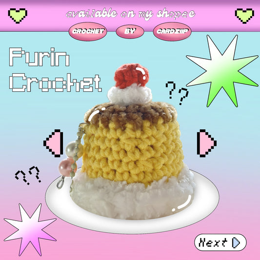 Purin Crochet Keychain