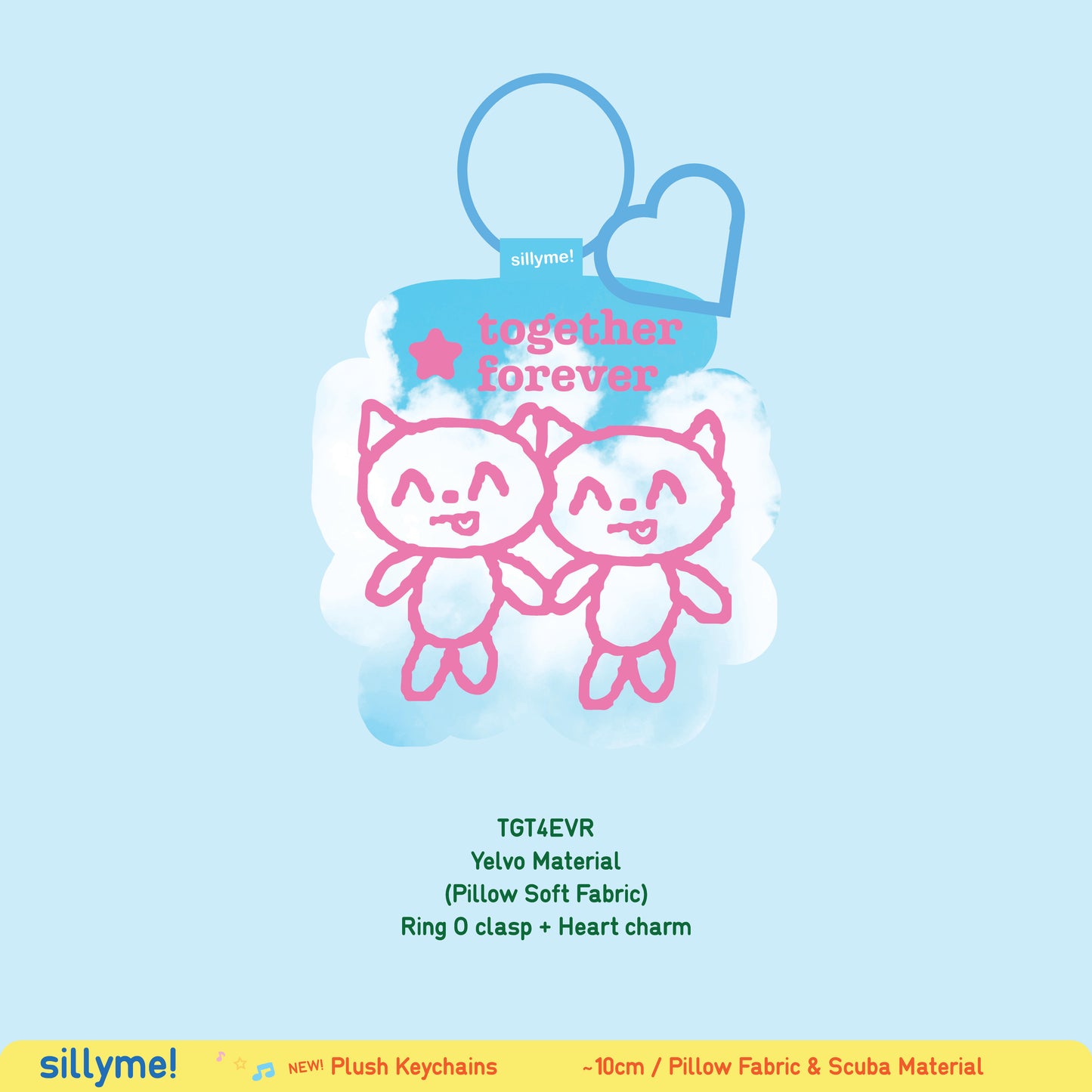 Together Forever Plush Keychain