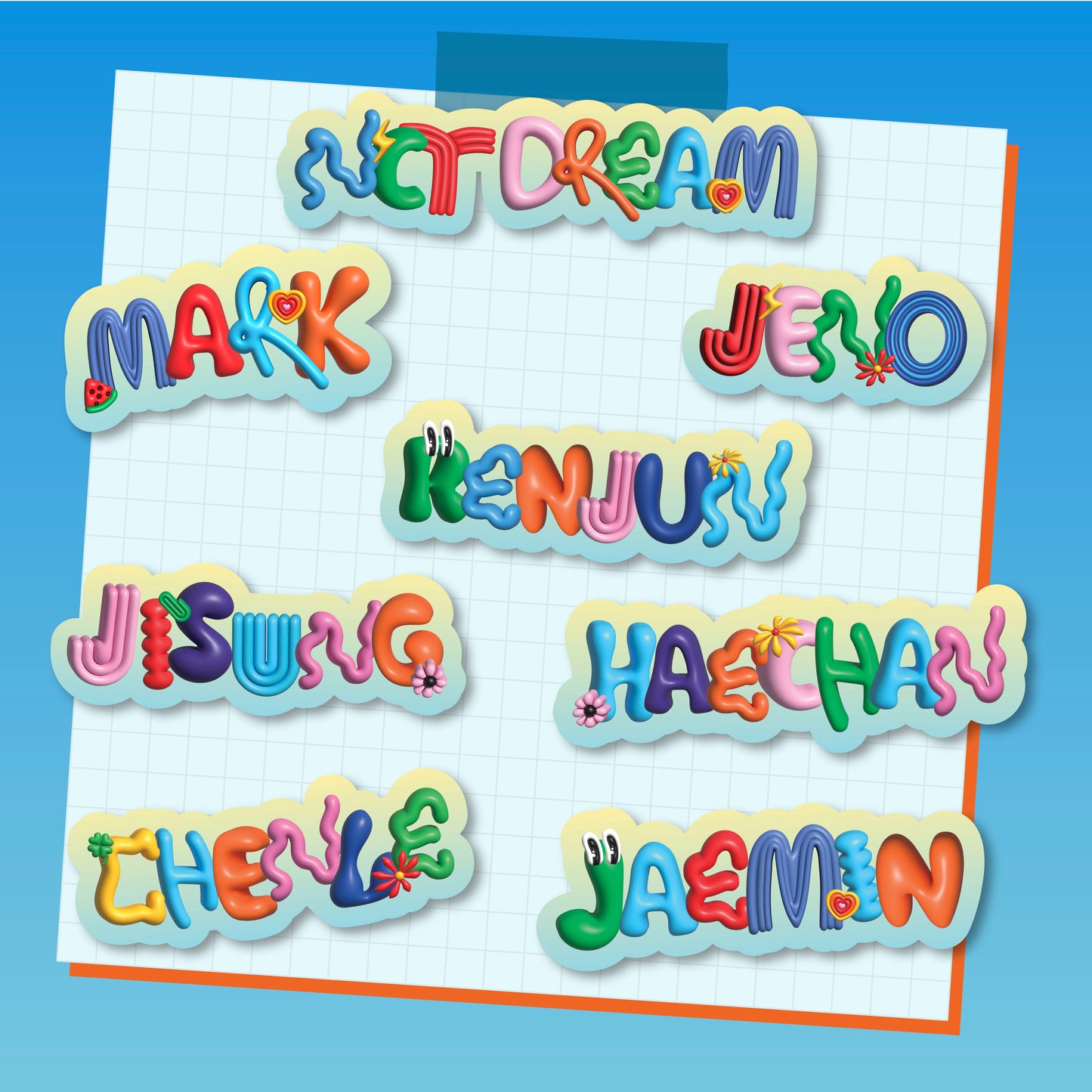 Pop Out Sticker - NCT Dream