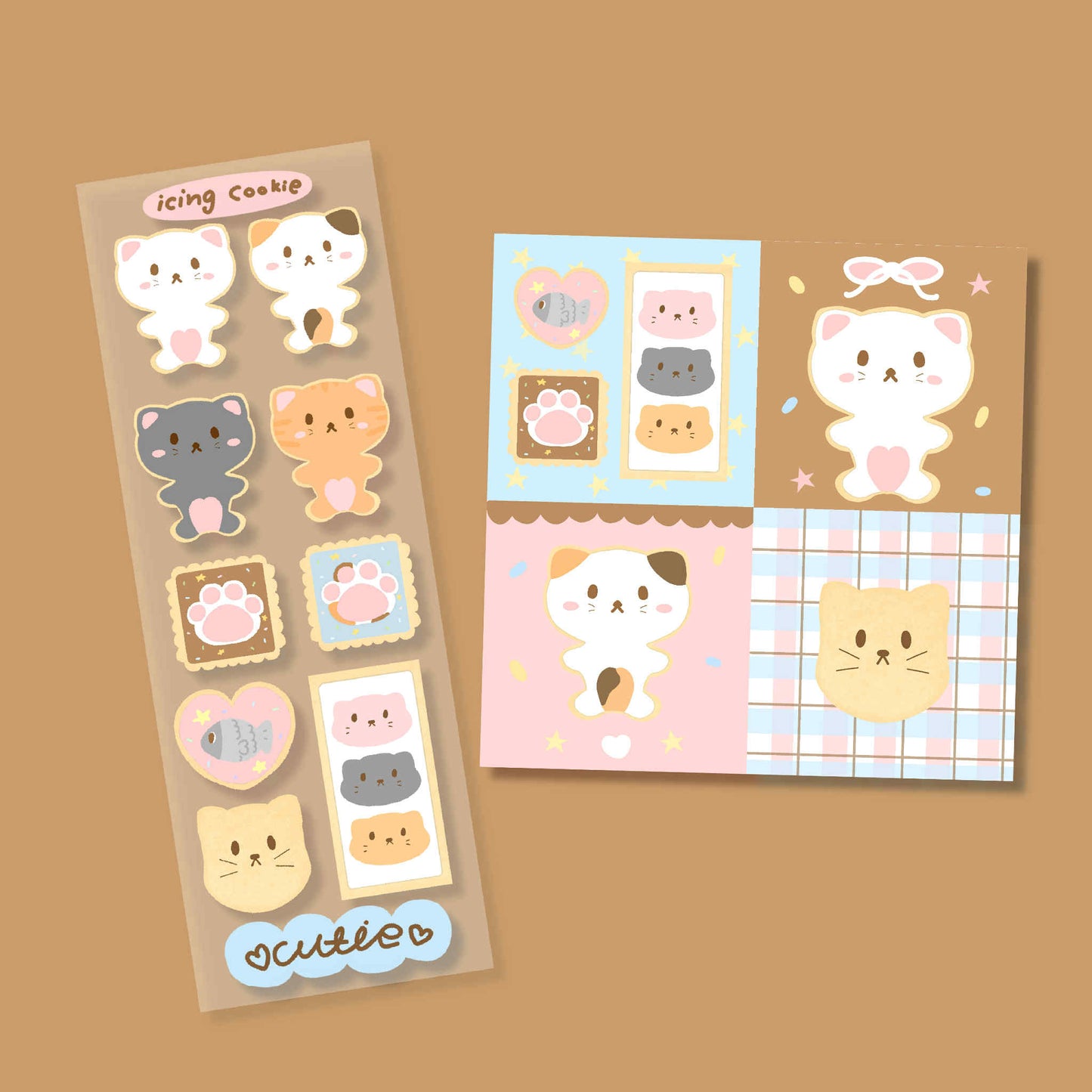 Cat Cookie Postcard