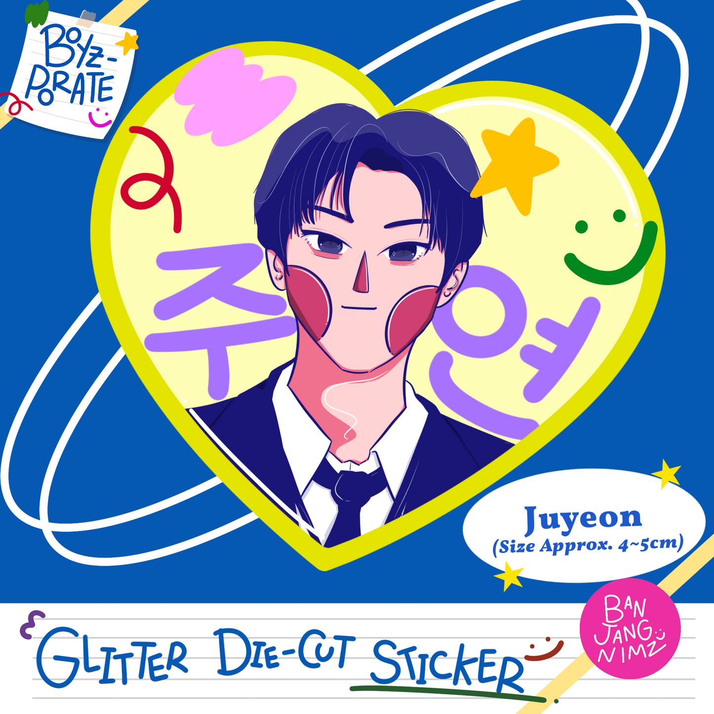 Boyzporate Glitter Sticker