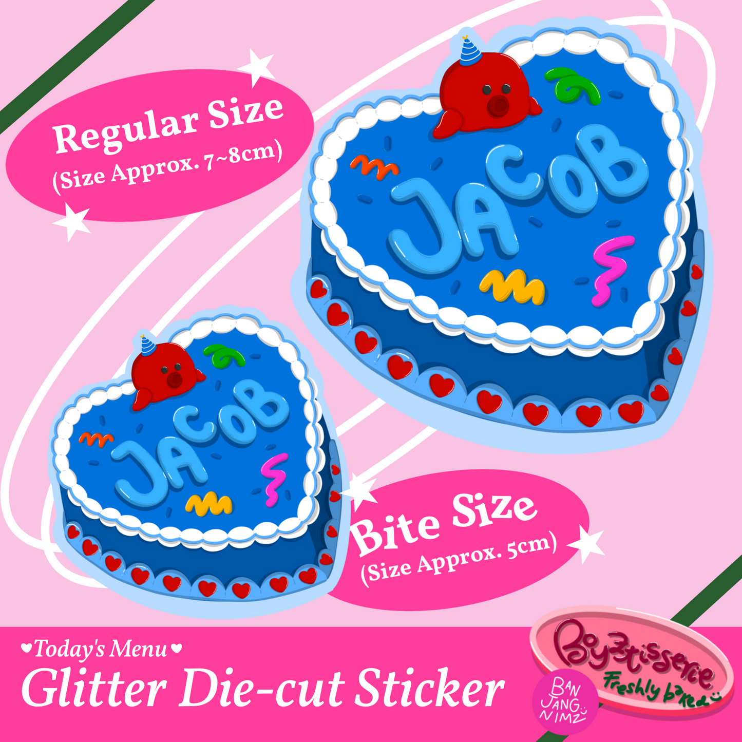 Boyztisserie Glitter Sticker