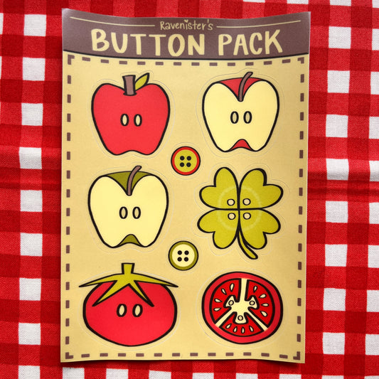 Button A6 Sticker Sheet