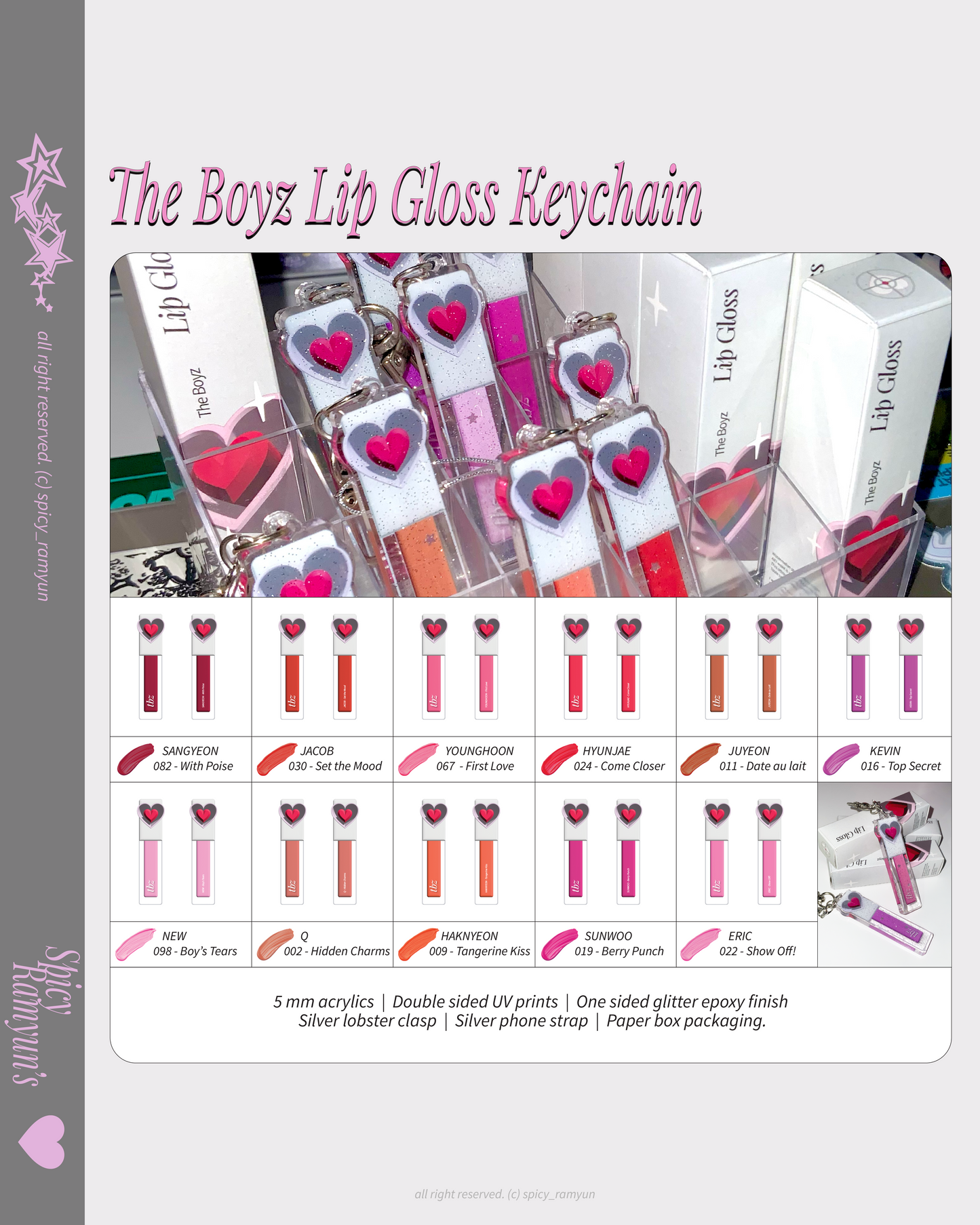 The Boyz Lip Gloss Keychain