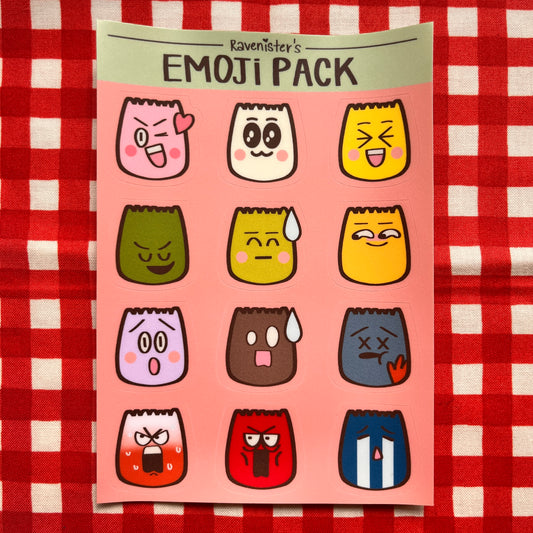 Emoji A6 Sticker Sheet