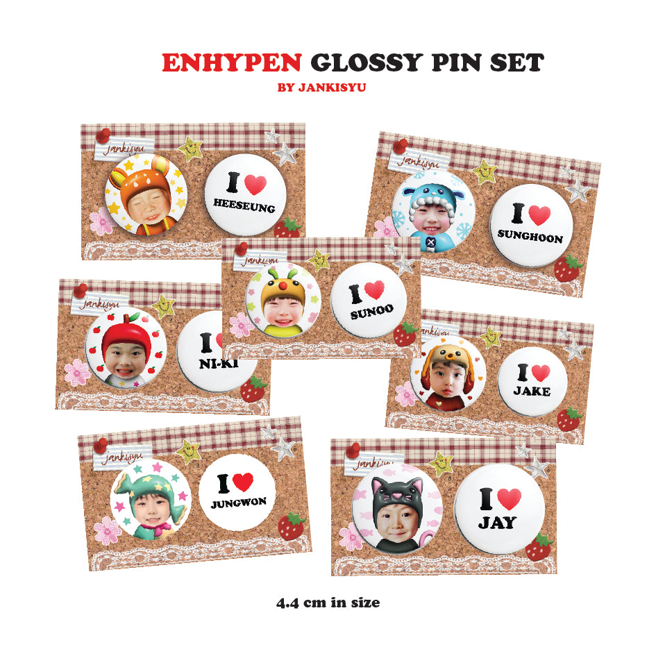 Enhypen Glossy Pin Set