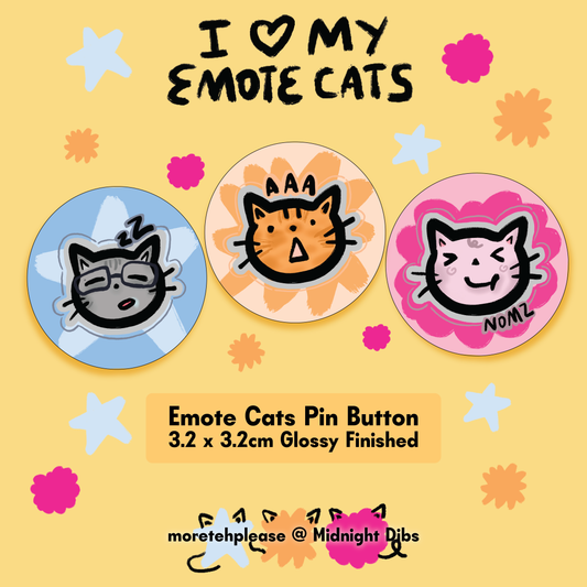 I Love My Emote Cats Pin Pack