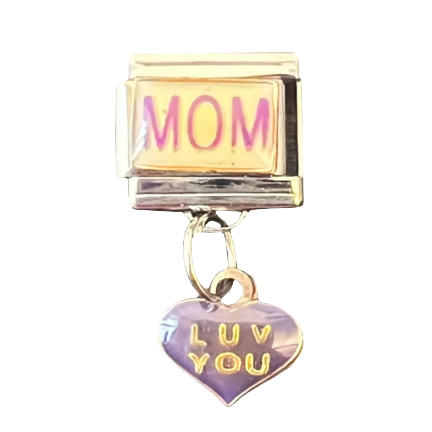 Charm #21: MOM - Purple