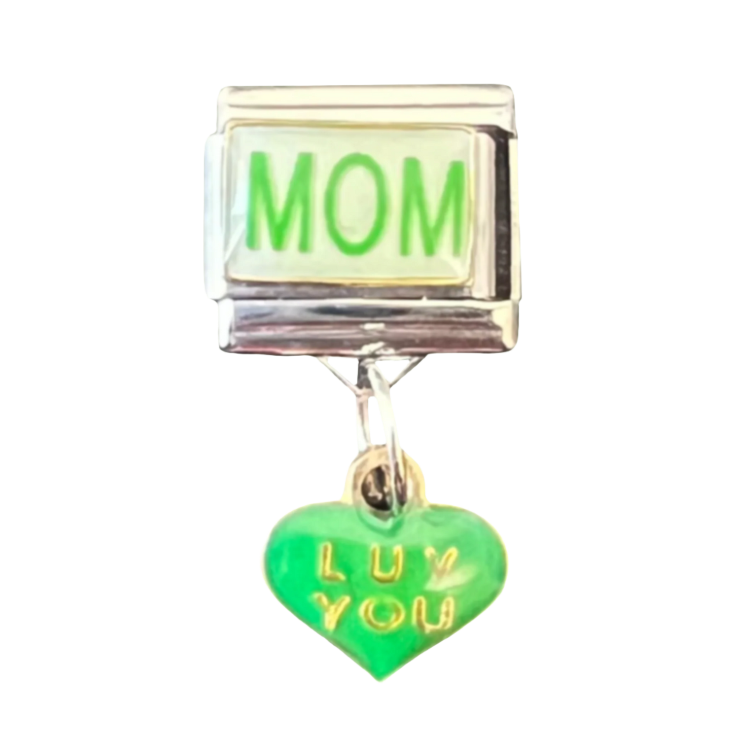 Charm #20: MOM - Green