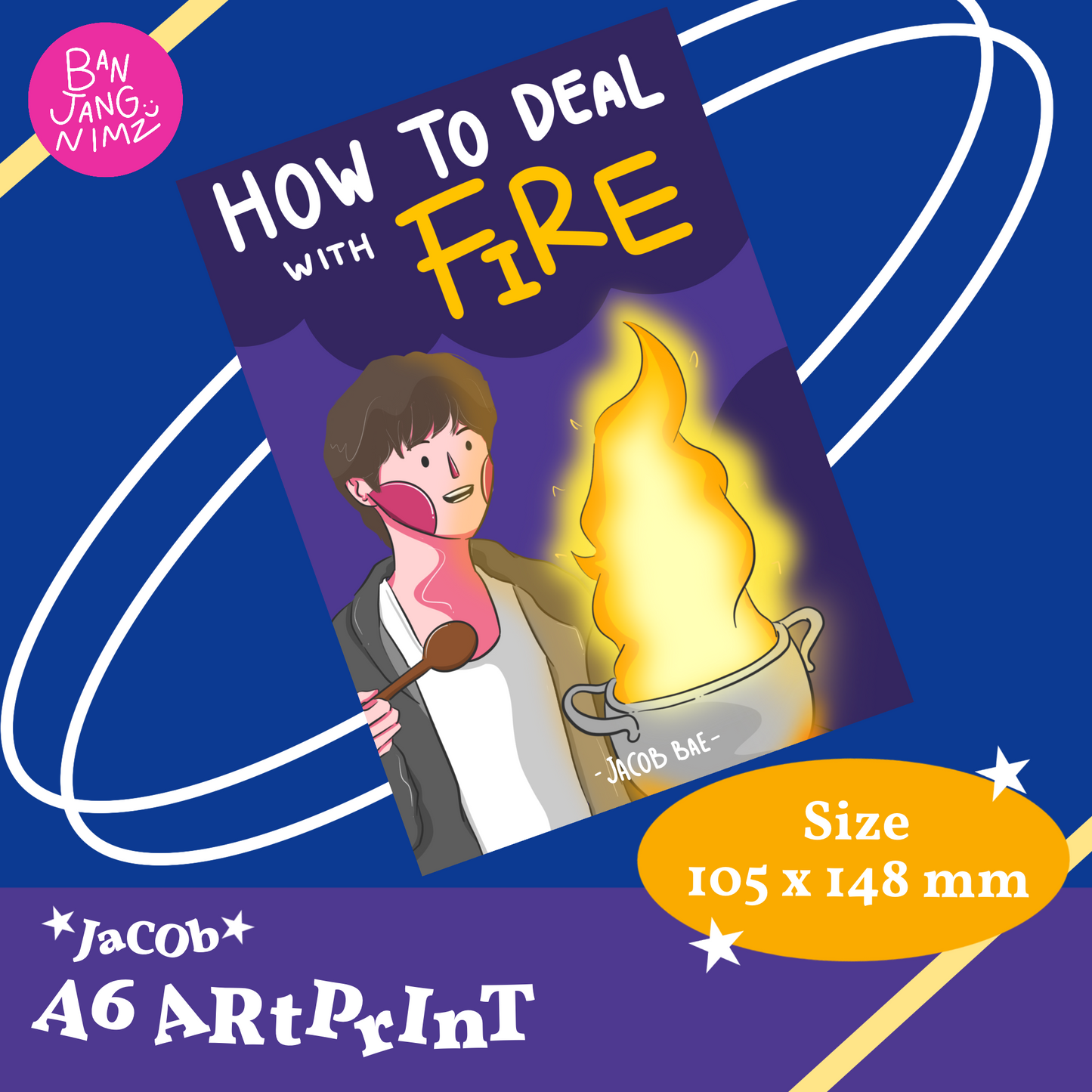 Jacob - How to Deal with Fire Glitter Art Print