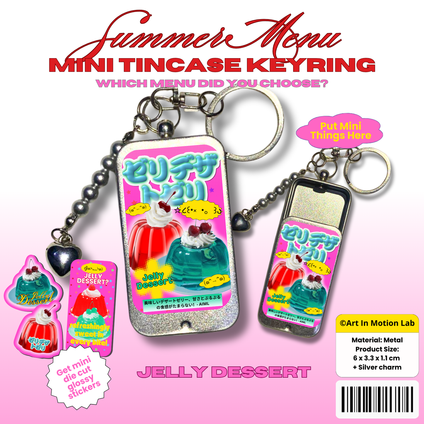 Summer Menu Mini Tincase Keyring