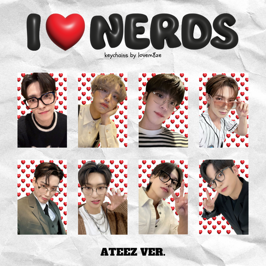 I Love Nerds Keychain - Ateez