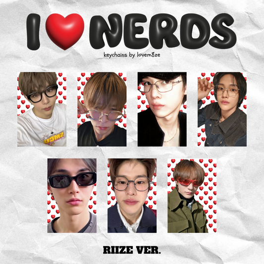 I Love Nerds Keychain - Riize