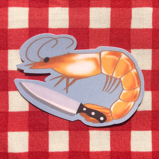 Knife Shrimp Sticker