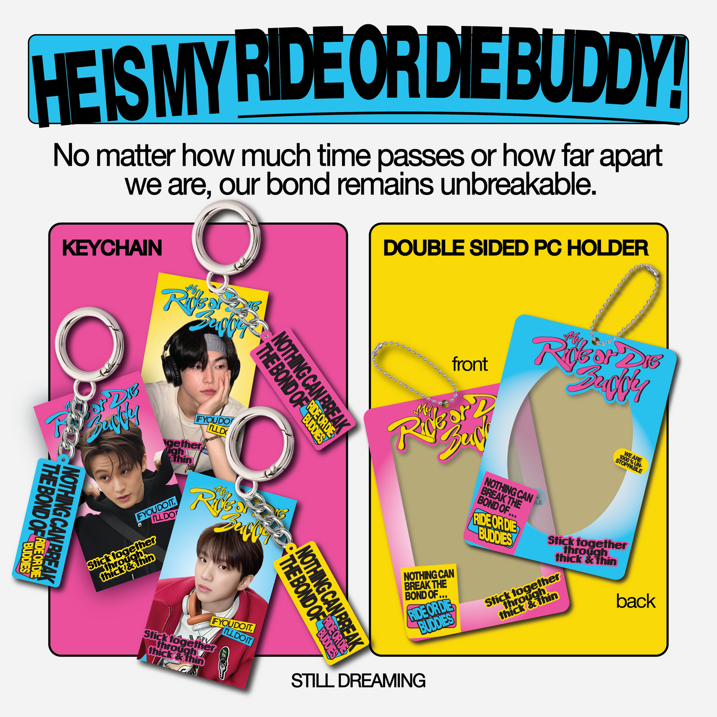 Ride or Die Buddy Keychain