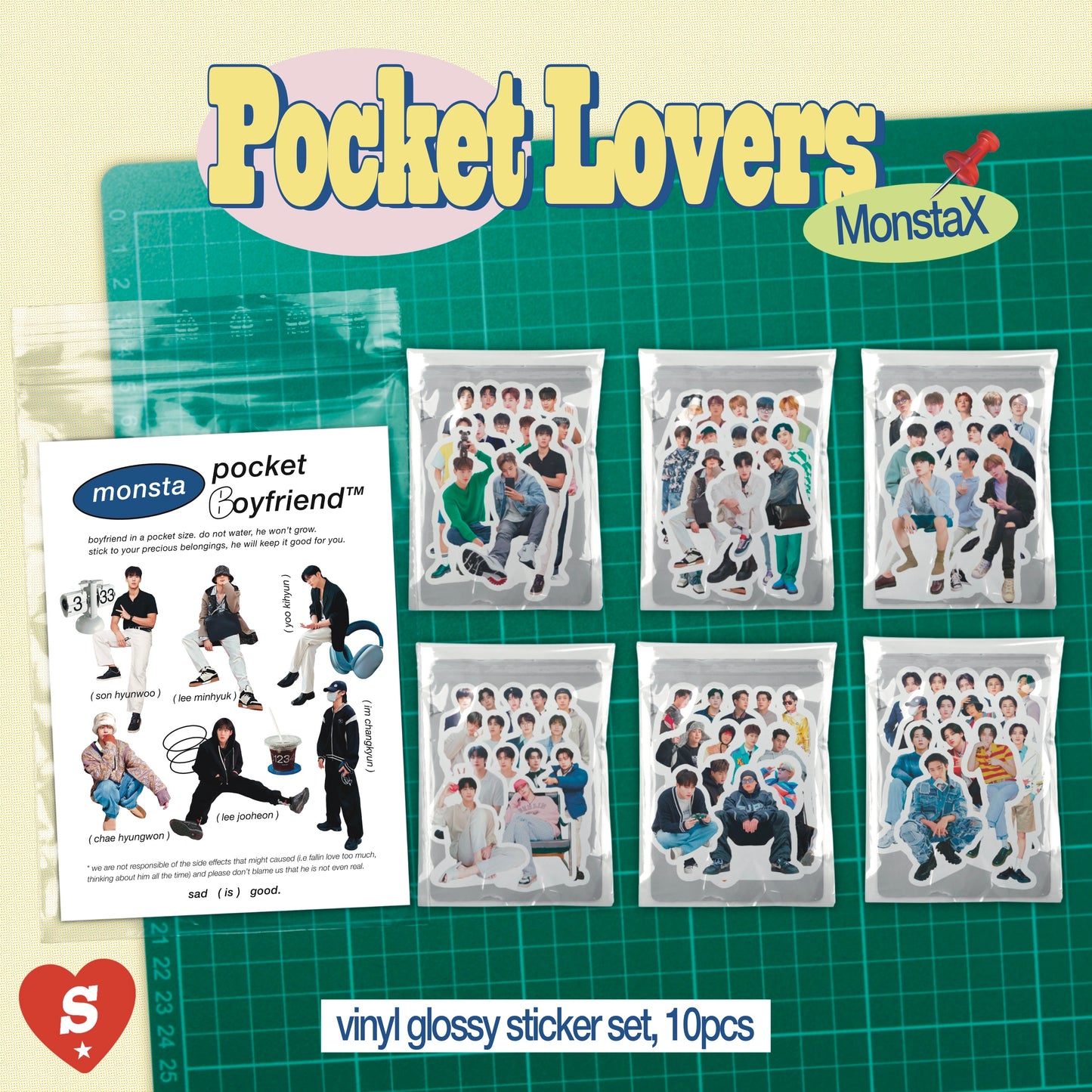 Pocket Lovers Sticker Pack - Monsta X