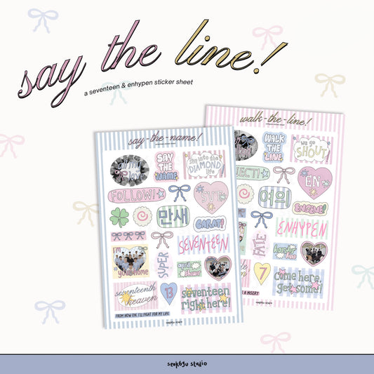 Say The Line! Sticker Sheet